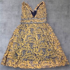Isabel Marant Etoile Silk Floral Midi Dress Yellow Made in India